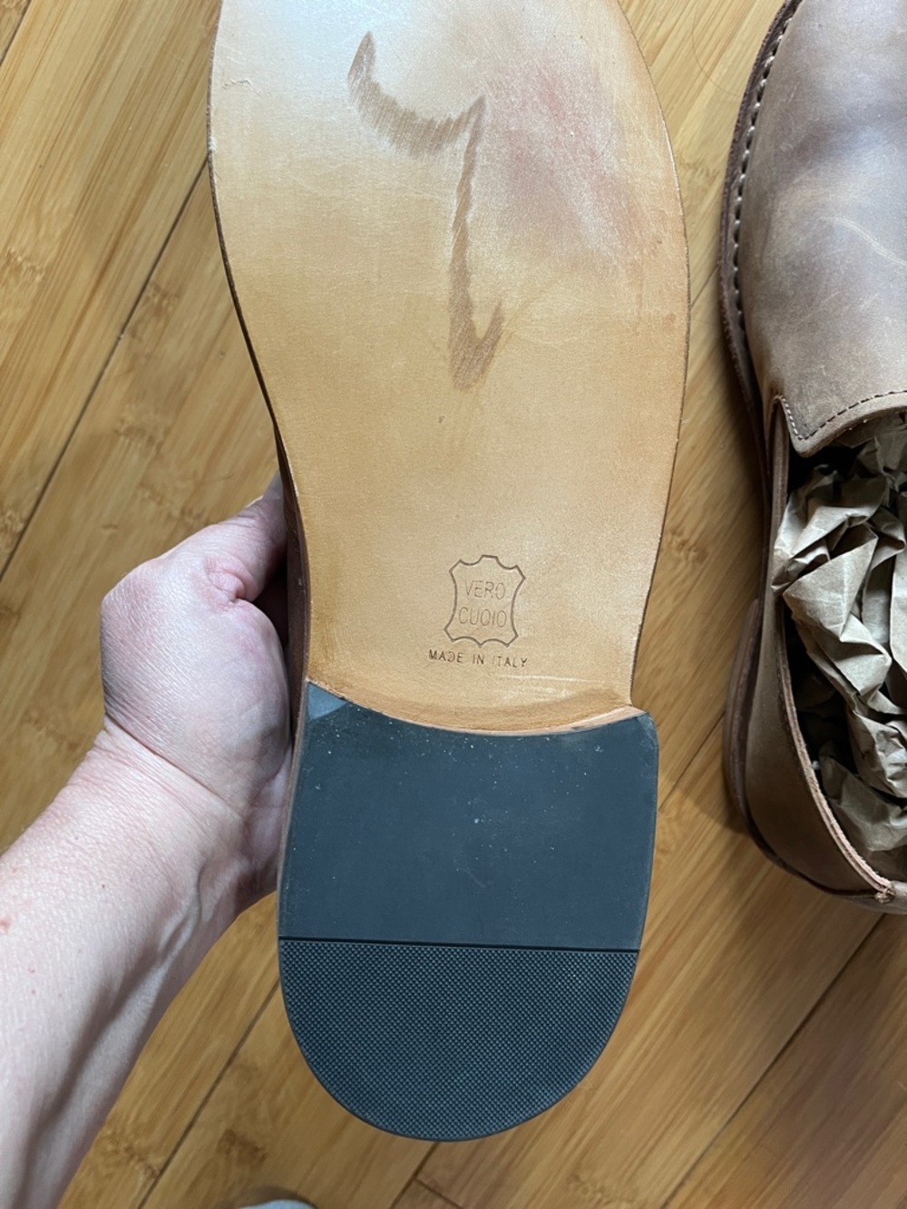 Men's Brown Leather Slip-On Loafers - Casual Comfort - Picture 3 of 3